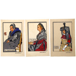 GEO FOURRIER (1898-1966) - Lot de 3 poch