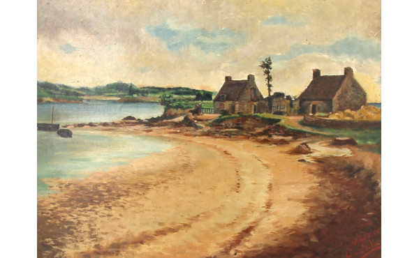 C. SCHVAR (XIXè-Xxè) "Paysage du Vieux C