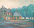 Louis DELETTRE (XXème) "Manoir en Bretag