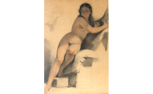 Ecole Française XIXème "Nu féminin acadé