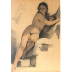 Ecole Française XIXème "Nu féminin acadé