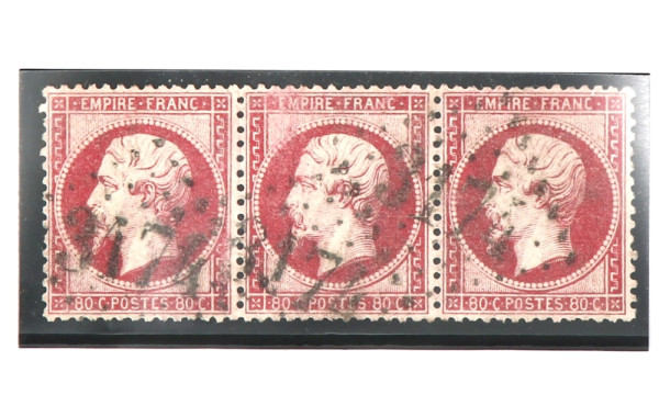 FRANCE - Bande de 3 TP n° 24 oblitéré GC