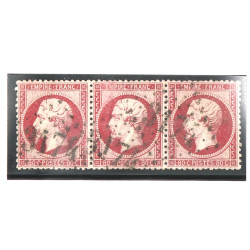 FRANCE - Bande de 3 TP n° 24 oblitéré GC