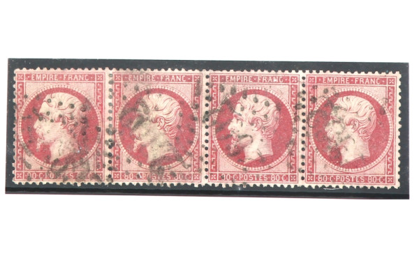 FRANCE - Bande de 4 TP n° 24 oblitérés G