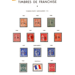 FRANCHISE MILITAIRE n° 1 à 13 neufs avec