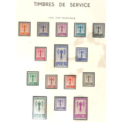 TIMBRES DE SERVICE neufs avec charnières