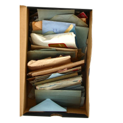 Vrac de timbres, à trier (boîte noire)