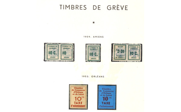 TIMBRES DE GREVE n°1, 1a avec paire sans