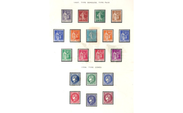 FRANCE année 1938 du 372 au 418 neufs a