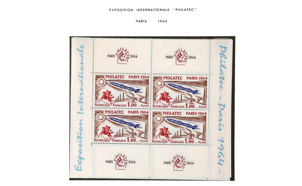 FRANCE expo philatec 1964 - bloc feuill