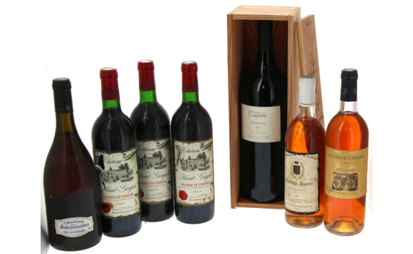 Lot de 7 bouteilles comprenant 1 Mg Cote