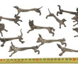 12 porte-couteaux animaliers en métal co