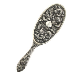 Monture de brosse en argent, travail ind