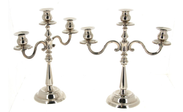 Paire de candélabres à 3 bras de lumière