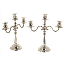 Paire de candélabres à 3 bras de lumière