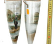 JAPON - Paire de vases d'applique en por