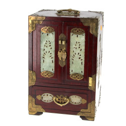 CHINE Xxème - Serre-bijoux en bois exoti