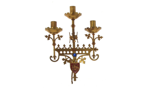 Applique d'église à 3 bras de lumière en