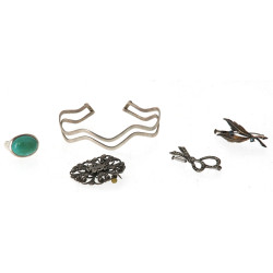 Bracelet jonc ouvert en argent 925ème, p