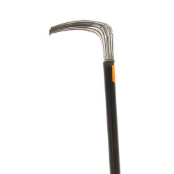 Canne ancienne à pommeau en argent. L 89