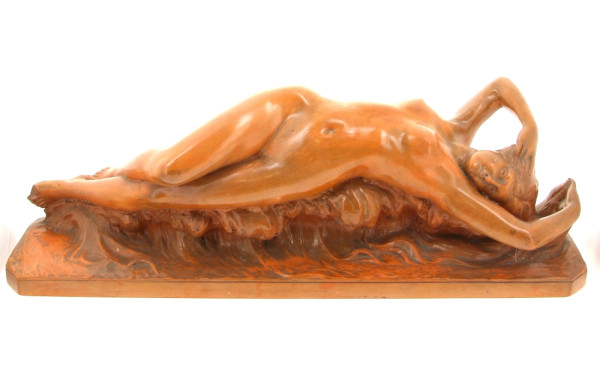 A.FOSSE, Terre Cuite d'Art - "Baigneuse 