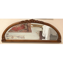 Grand miroir forme demi-lune encadrement