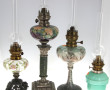 Lot de 4 lampes à pétrole anciennes avec