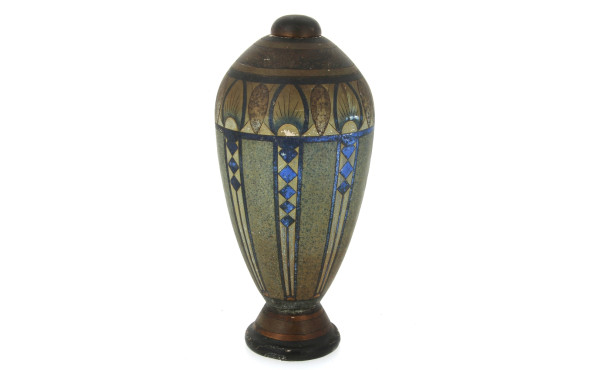 ART DECO - Pièce décorative en bois pein