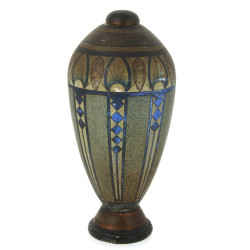 ART DECO - Pièce décorative en bois pein