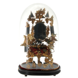 Globe de mariée ancien, garni, base en b