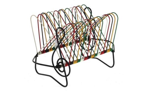 Range-disques années 50/60 en tige de mé