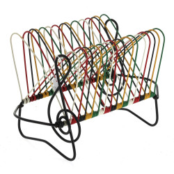 Range-disques années 50/60 en tige de mé