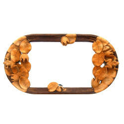 Surtout de table de forme ovale en bois 