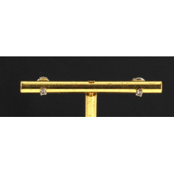 Paire de puces d'oreilles serties chacun