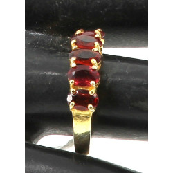 Bague jonc en vermeil 925ème sertie de 5