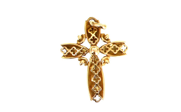 Pendentif croix en jaune 18 cts, plus de