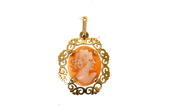 Pendentif en or jaune 18 cts, poinçon tê