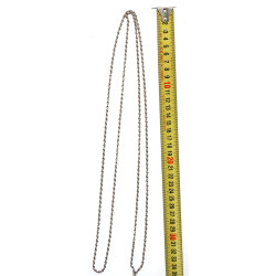 Très longue chaîne ancienne en argent, L