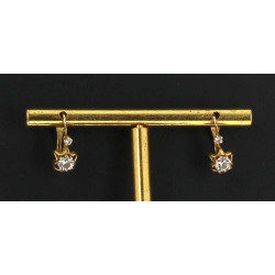 Paire de BO style dormeuses en or jaune 