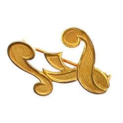 Petite broche en or jaune 18 cts, poids 