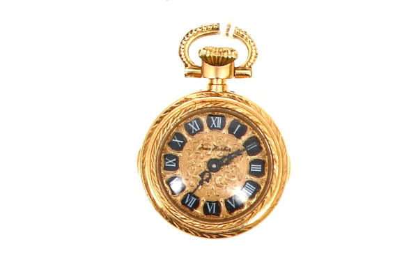 Petite montre de col en or jaune 18 cts,