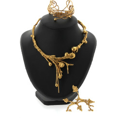 Ensemble de 3 bijoux modernes en métal d