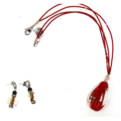 MURANO - Collier dans les tons rouges av