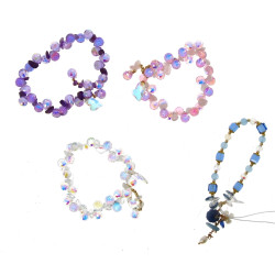 Lot de 4 bracelets sur élastique en perl