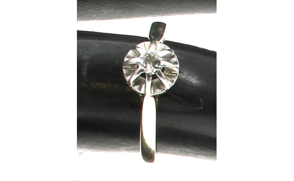 Bague solitaire diamant, monture en or g