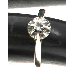Bague solitaire diamant, monture en or g