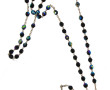 Chapelet en métal avec perles noires fac