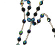 Chapelet en métal avec perles noires fac