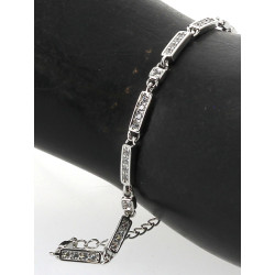 Bracelet ligne en argent 925ème et stras