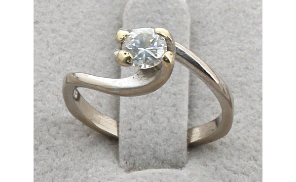 Bague solitaire diamant 0,50 ct, monture